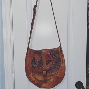 Patricia Nash brown leather satchel